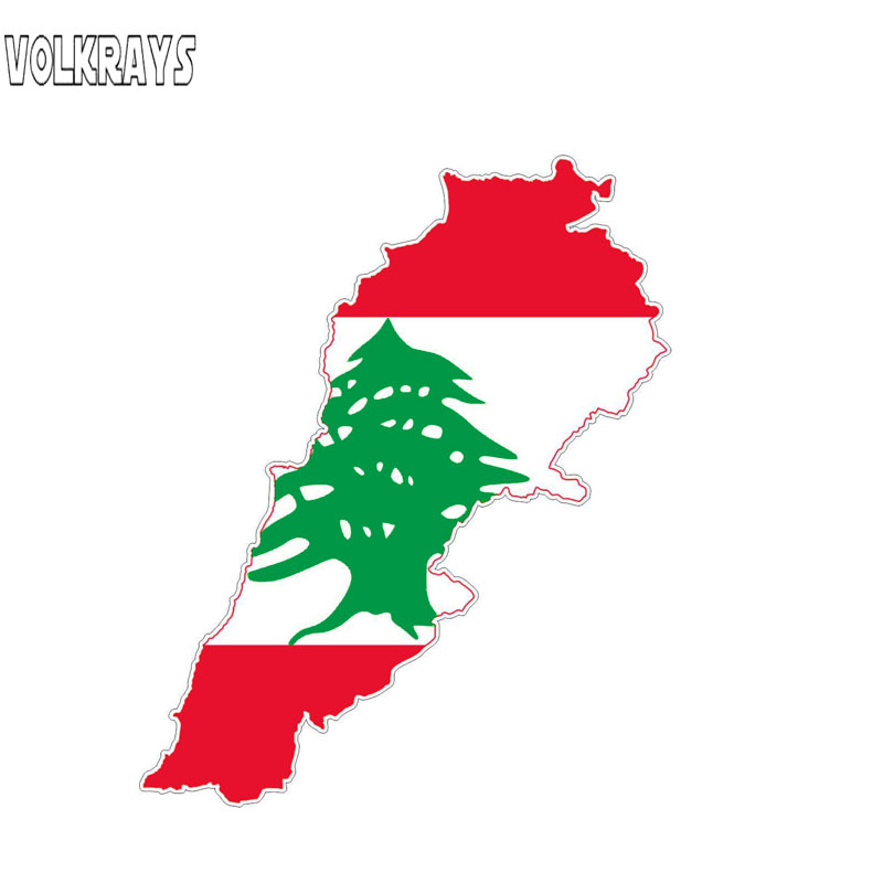 Car Accessories Lebanon - الفولكريز الإبداعية سيارة ملصق لبنان العلم
