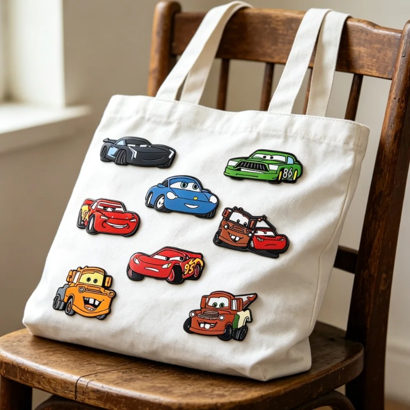 Car Accessories Toy - مجموعة من 8 قطع من شارات