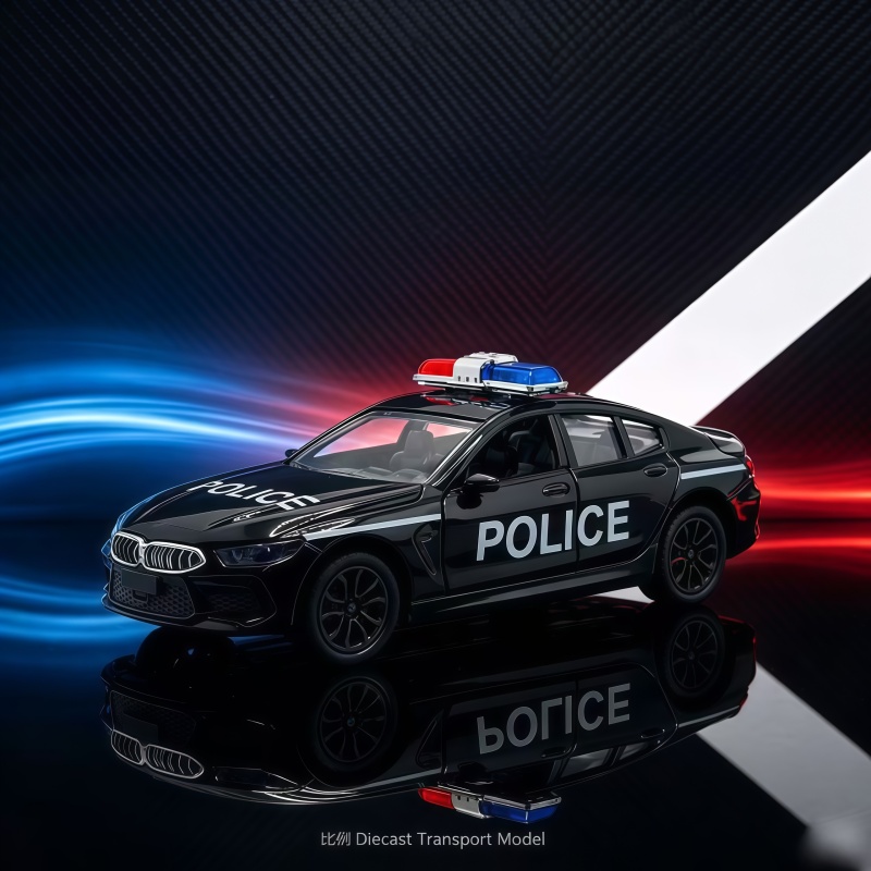 Car Accessories Toy - نموذج سيارة شرطة رياضية مصنوعة من