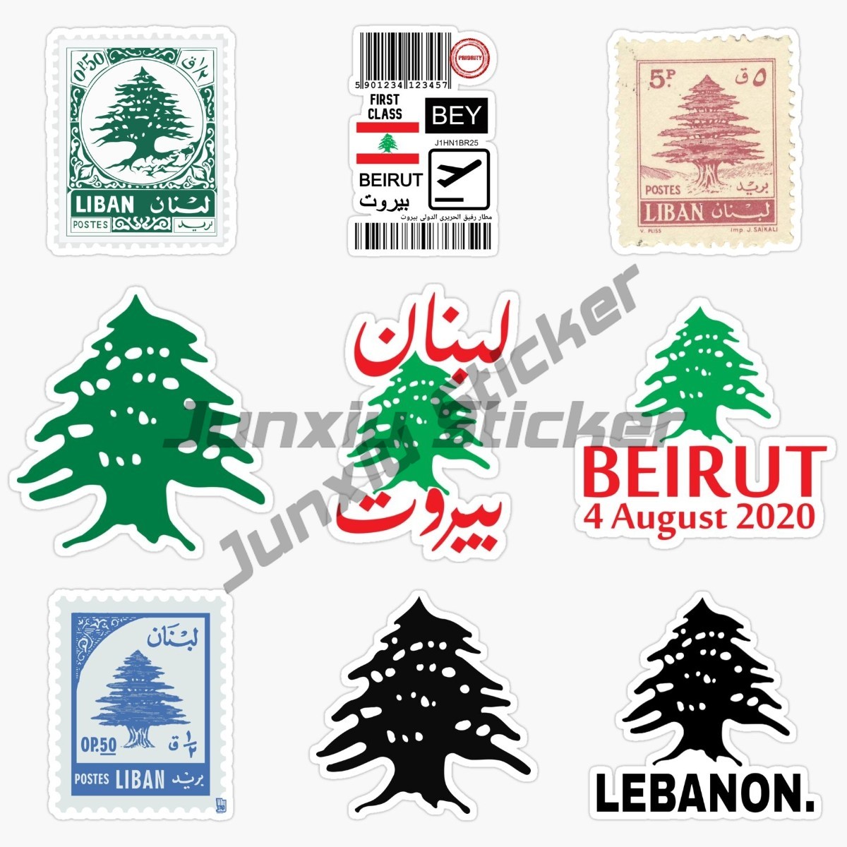 Car Accessories Lebanon - ملصقات سيارات بعلم لبنان الوطني، مقاومة
