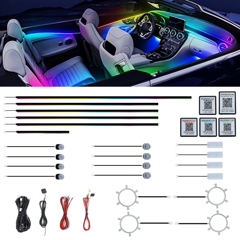 Led Interior Ambient Light - إضاءة محيطة مخصصة مميزة سهلة التركيب
