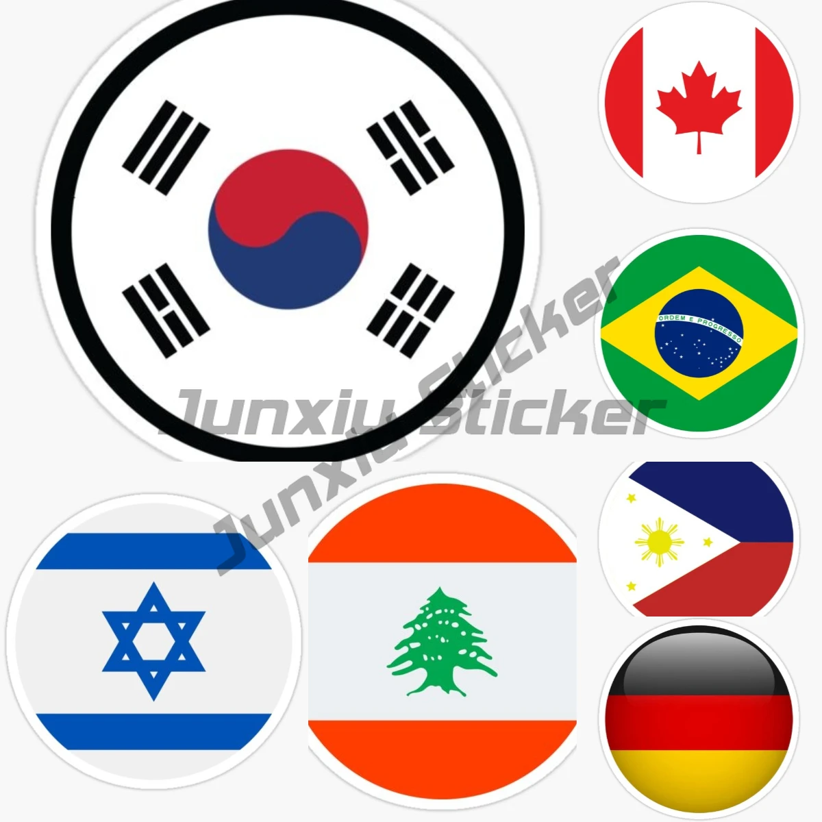 Car Accessories Lebanon - ملصقات سيارات دائرية على شكل علم،