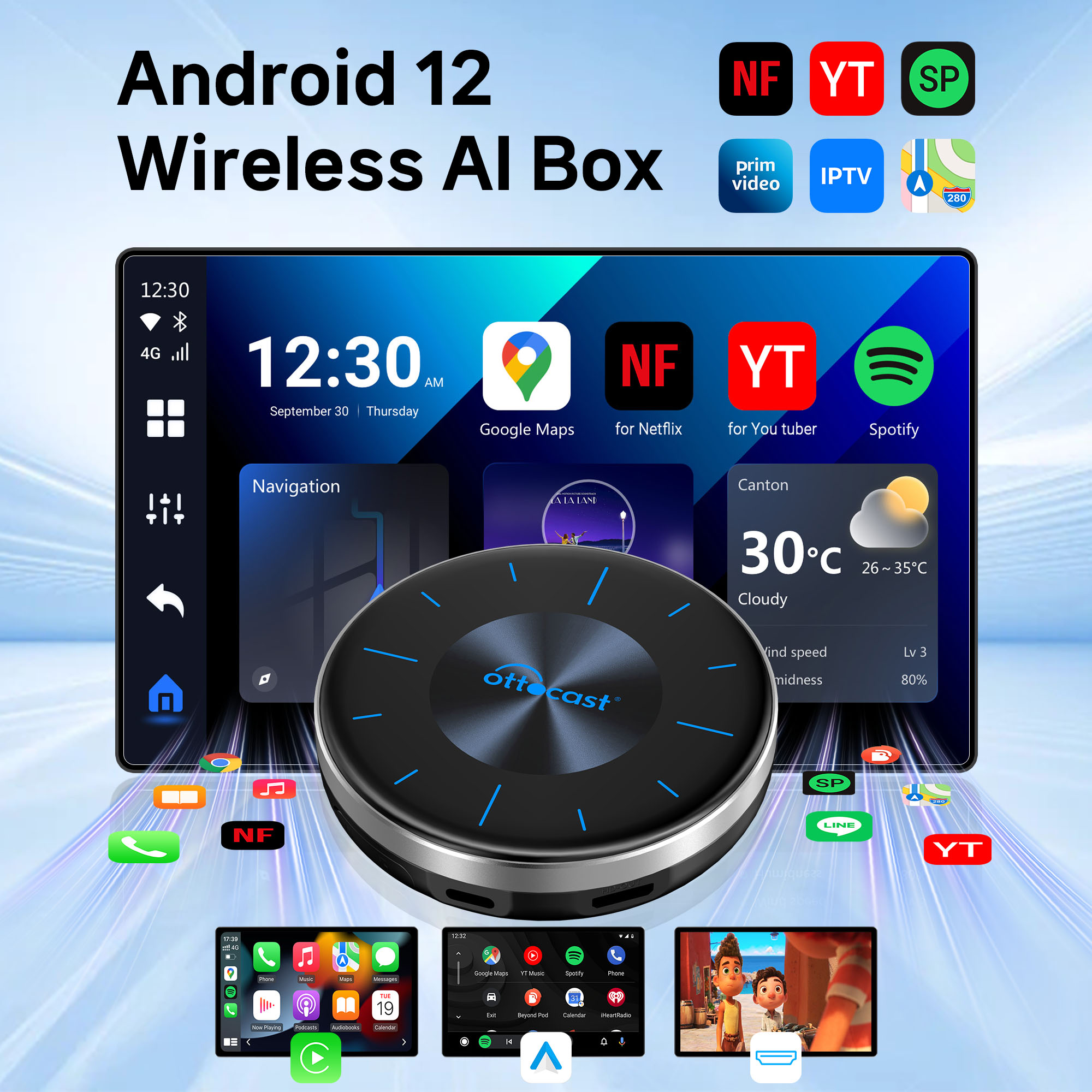 Car Accessories Youtube - جهاز OTTOCAST P3 AI Box بنظام