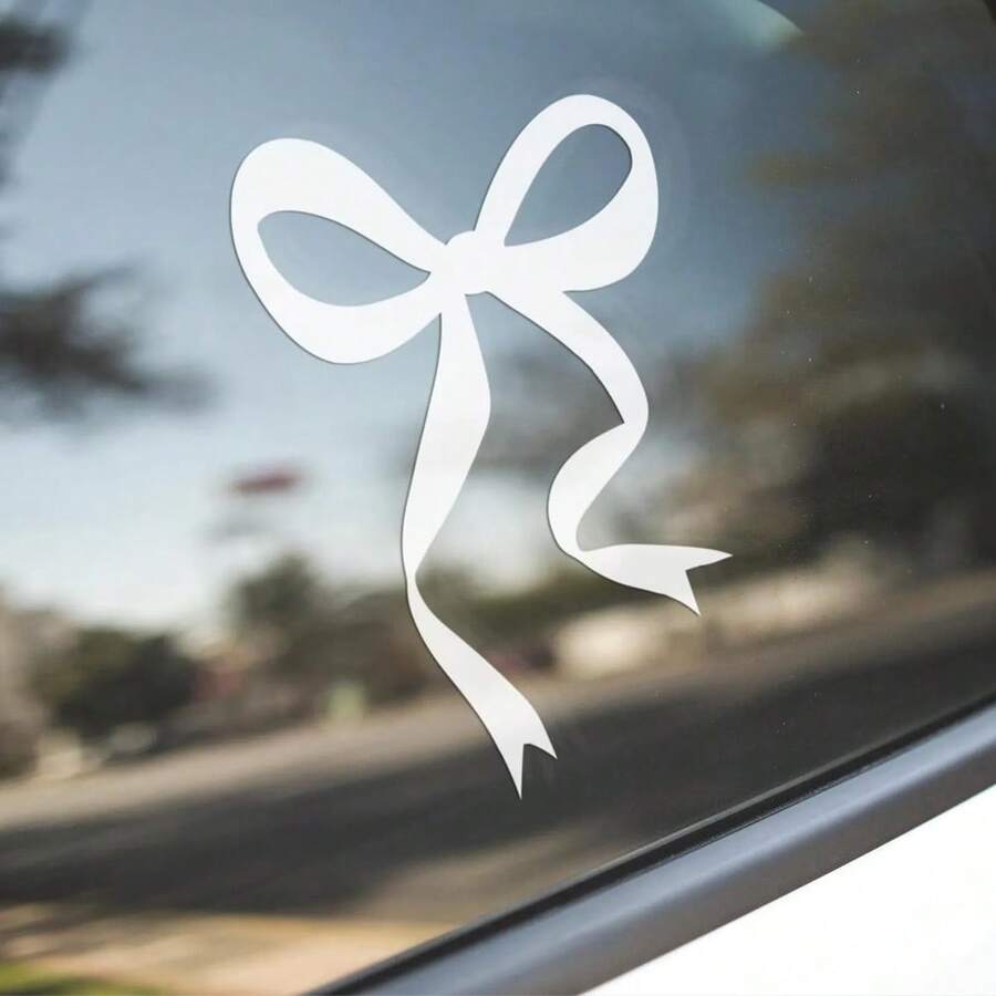 ملصق سيارة على شكل فيونكة، ملص - مراجعة Car Accessories For Women وسعره