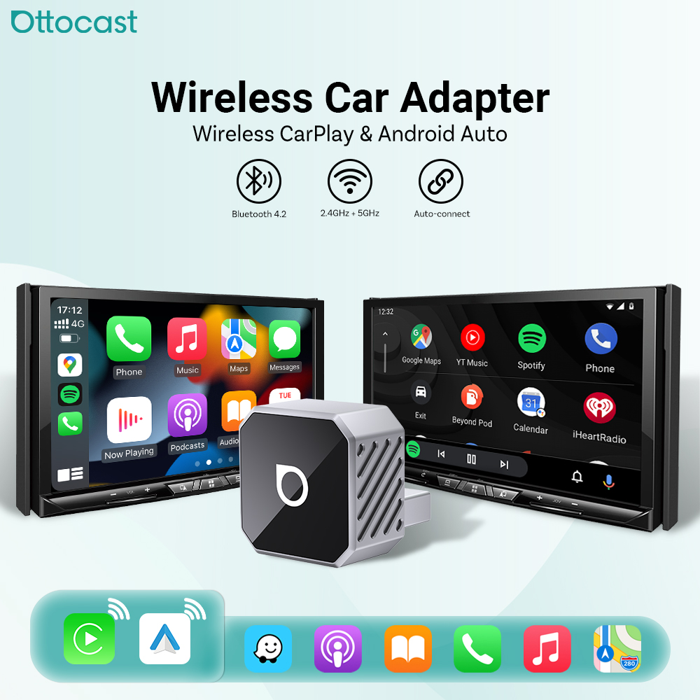 محول OTTOCAST Mini Pro اللاسلك - مراجعة Car Accessories Youtube وسعره